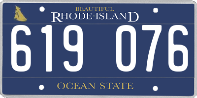 RI license plate 619076