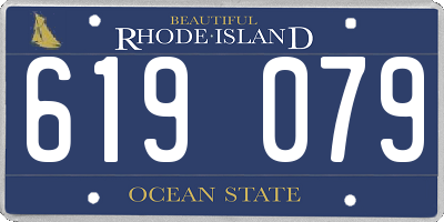 RI license plate 619079