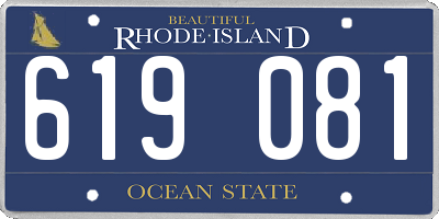 RI license plate 619081