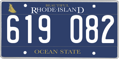RI license plate 619082