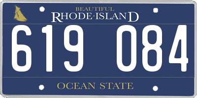RI license plate 619084