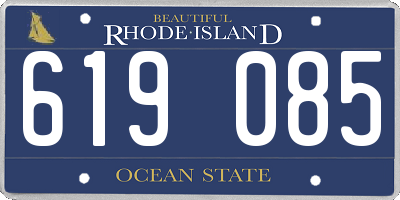 RI license plate 619085
