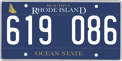 RI license plate 619086