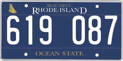 RI license plate 619087