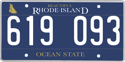 RI license plate 619093