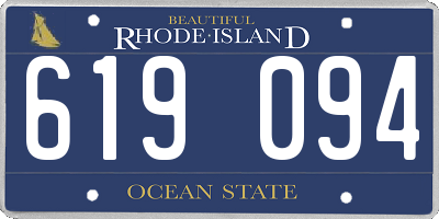 RI license plate 619094