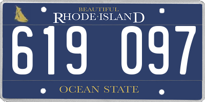 RI license plate 619097