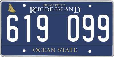 RI license plate 619099