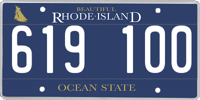 RI license plate 619100