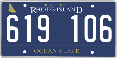 RI license plate 619106