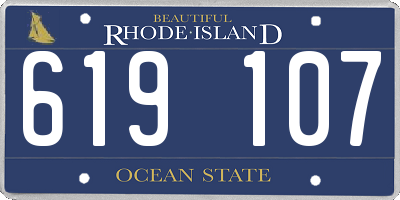 RI license plate 619107