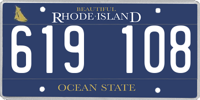 RI license plate 619108