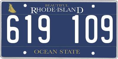 RI license plate 619109