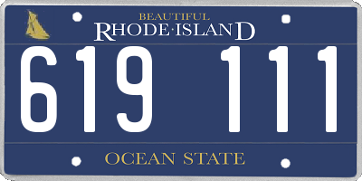 RI license plate 619111