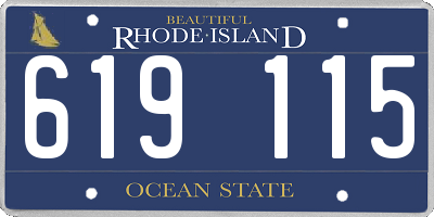 RI license plate 619115