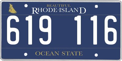 RI license plate 619116