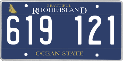 RI license plate 619121