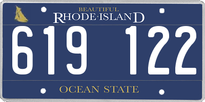 RI license plate 619122