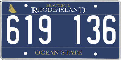 RI license plate 619136