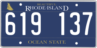 RI license plate 619137