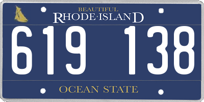 RI license plate 619138