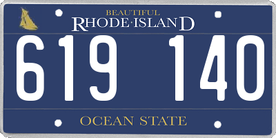 RI license plate 619140