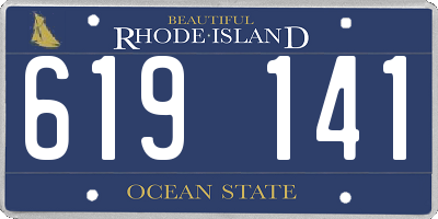 RI license plate 619141
