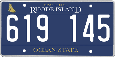 RI license plate 619145
