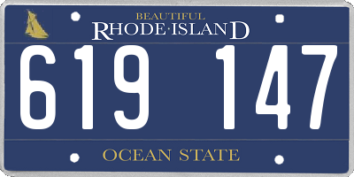 RI license plate 619147