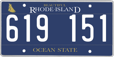 RI license plate 619151