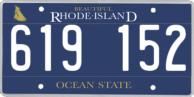 RI license plate 619152