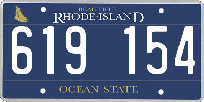 RI license plate 619154