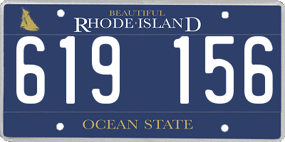 RI license plate 619156