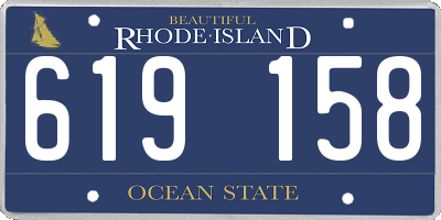 RI license plate 619158