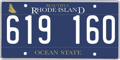 RI license plate 619160