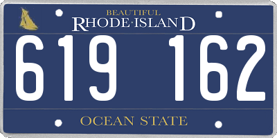 RI license plate 619162