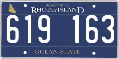 RI license plate 619163