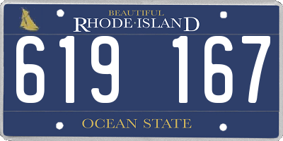 RI license plate 619167