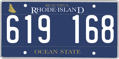RI license plate 619168