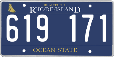 RI license plate 619171