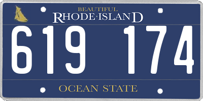 RI license plate 619174