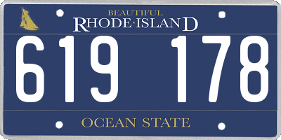 RI license plate 619178