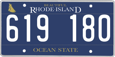 RI license plate 619180