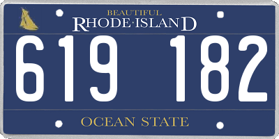 RI license plate 619182