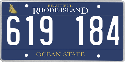 RI license plate 619184
