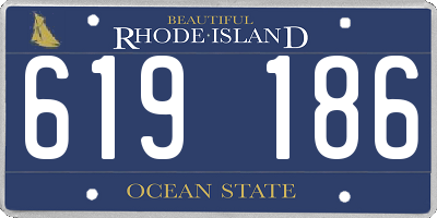 RI license plate 619186