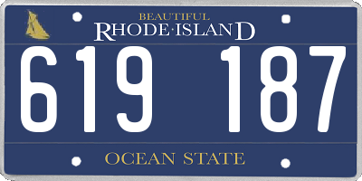 RI license plate 619187