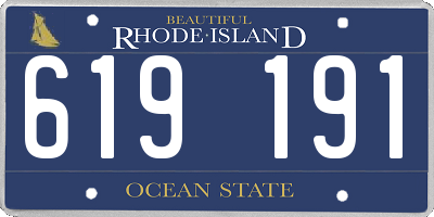 RI license plate 619191