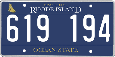 RI license plate 619194