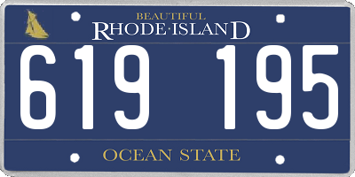 RI license plate 619195